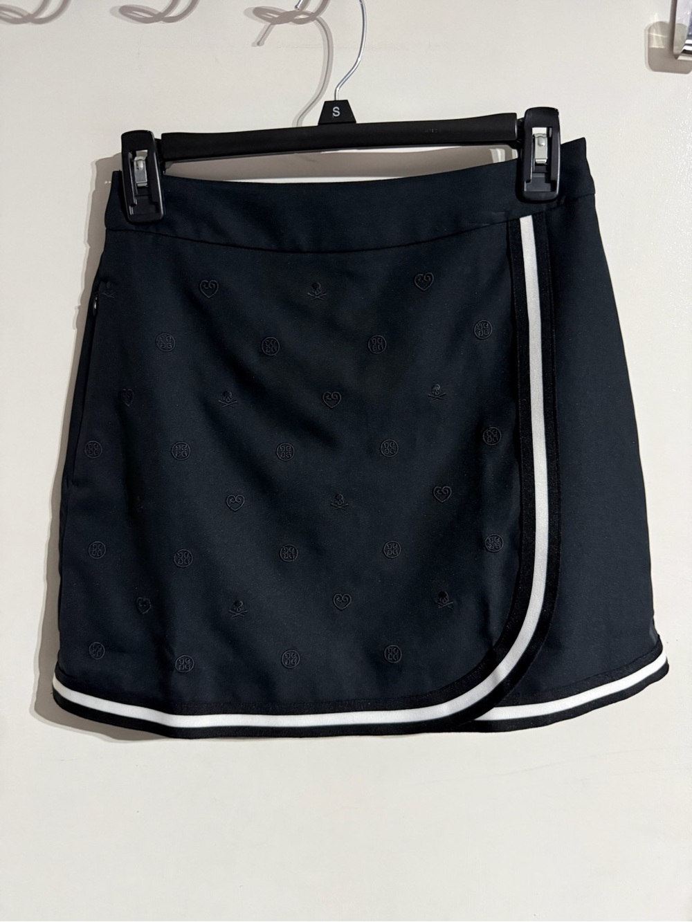 BNWOT Women’s G Fore Golf Black Embroidered Carrington Skort Size 0